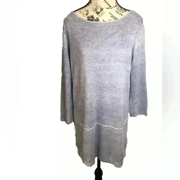 Pure Jill Women’s Small Knit Blouse long Icy Lavender 3/4 sleeves - Picture 1 of 5